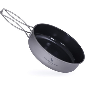 Безмежна подорож Титанова сковорода з антипригарним покриттям Відкритий кемпінг Пікнік Піші прогулянки Миска Сковорода Сковорода Посуд Ti2062C/67C (Ti2062c (маленький))