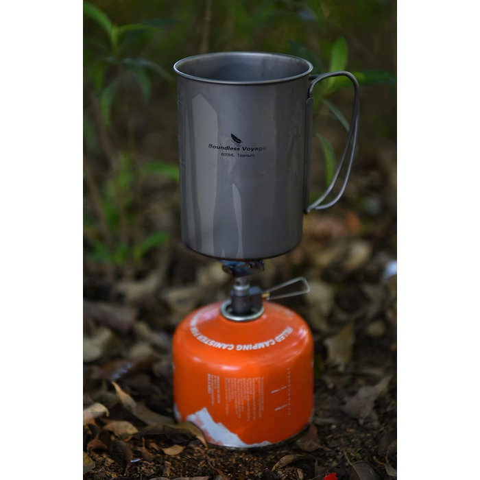 Титановая бутылка На открытом воздухе Походная кружка Посуда с широким горлышком Легкая портативная бутылка для воды Большая походная однослойная посуда для питья для пикника (кружка 600 мл Ti3049D)