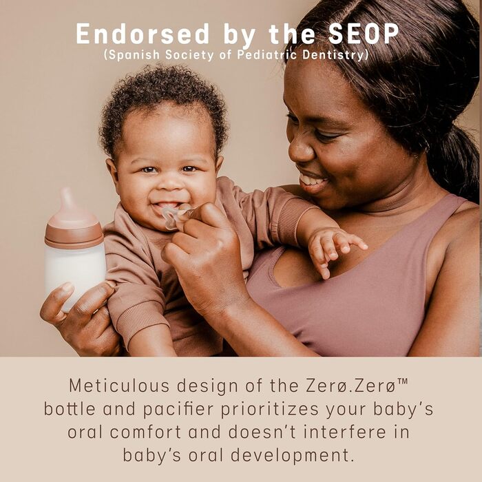 Силіконова дитяча пляшечка Zero Zero Anti-Colic Slow Flow (S), 0 місяців, пляшечка для новонароджених, сумісна з грудним вигодовуванням, 180 мл (180 мл - Adaptive Flow (A) Zero Zero Pacifier, Light)