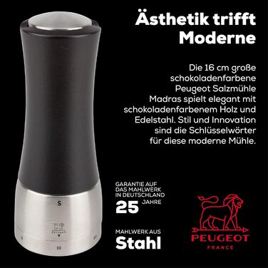 Ручне регулювання помелу u'Select, висота 16 см, 36140 (млин для солі, шоколад)