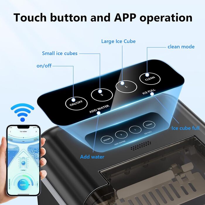 Маленький льодогенератор 1,3 л 105 Вт Eicnr