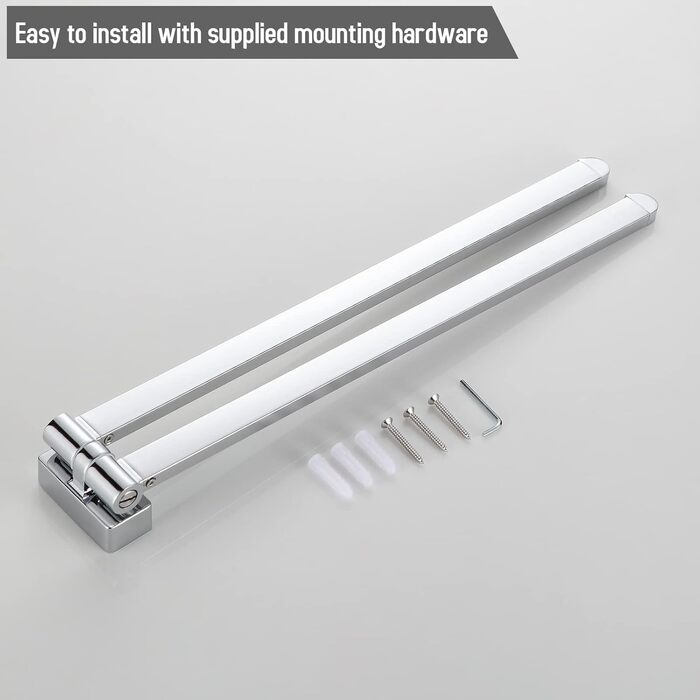 Хромований тримач для рушників з 2 поворотними штангами BGL