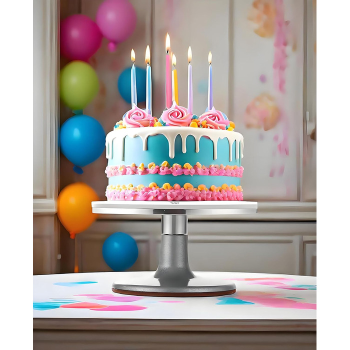 Вращающаяся подставка для торта из алюминиевого сплава 31 см Yizish