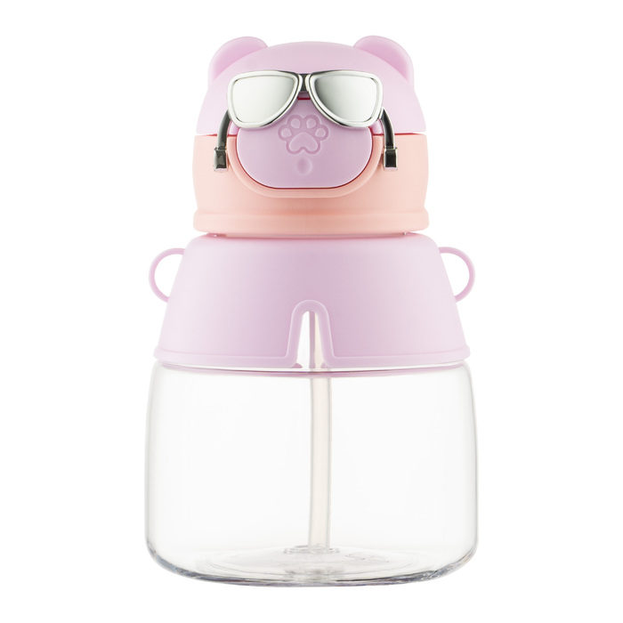 Пляшка для води Ardesto Space 550мл, пластик, рожевий