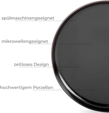 Набір тарілок на 6 персон, 24 предмети Konsimo