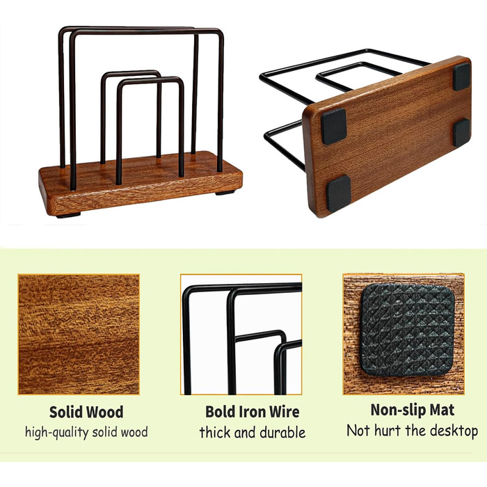 Тримач для серветок з металу та дерева Hosmore